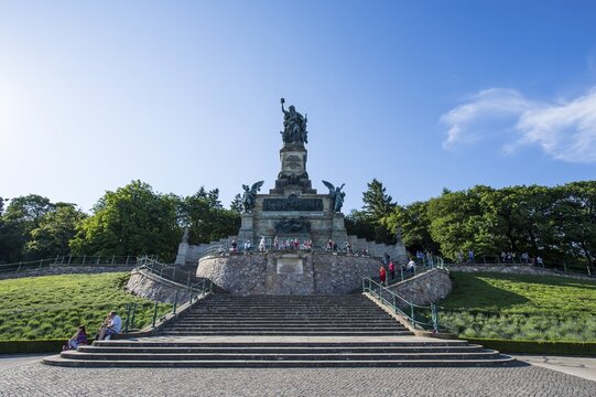 Niederwalddenkmal monument, Unesco world heritage site Midle Rhine valley, Germany