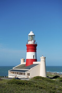 Lighthouse at Cape Agulhas, southernmost point of Africa, Western Cape, South Africa