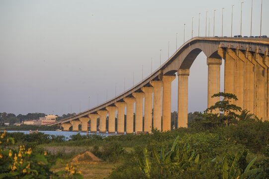 Jules Wijdenbosch Bridge over the Suriname river, Paramaribo, Suriname