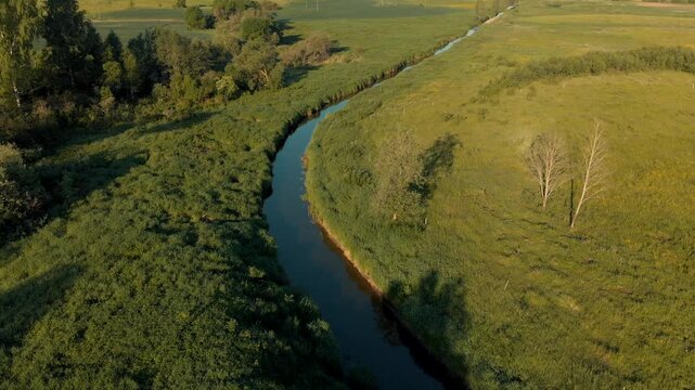 aerial view of the river