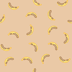 Fototapeta premium banana rotten food vector seamless pattern banana rotten food sign illustration
