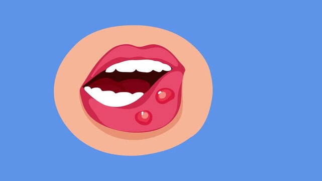 animation showing recovery process after herpes outbreak