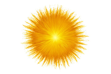 Fototapeta premium Sunburst with bright golden rays, PNG style isolated on transparent background