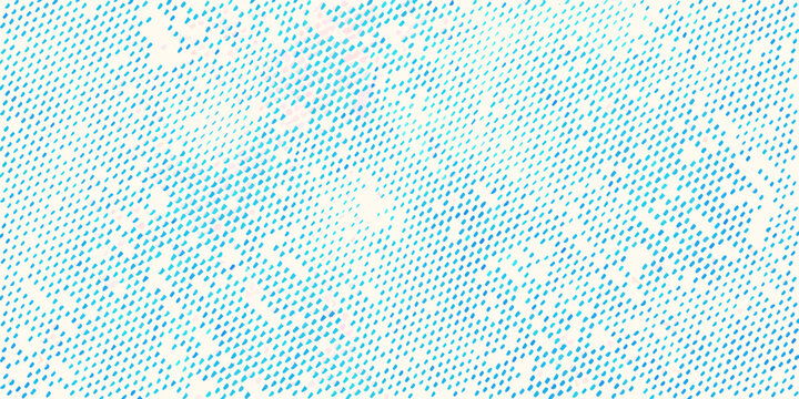 Cyan Halftone Pattern With White Background Dot Matrix Texture