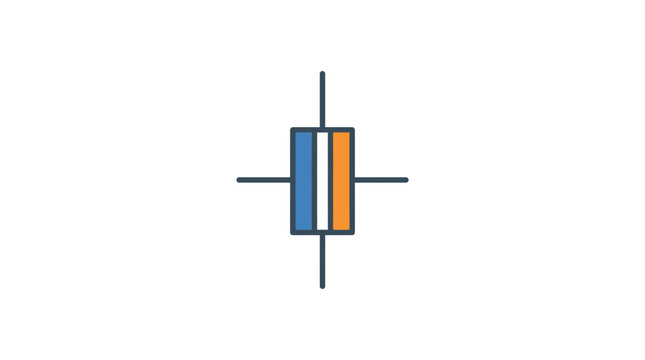 Minimalist Box Plot Diagram Icon, Data Visualization Element