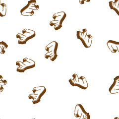 Obraz premium bear animal isometric seamless pattern. bear animal sign illustration