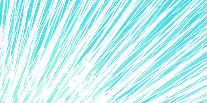 Cyan and white radial burst pattern with impact lines