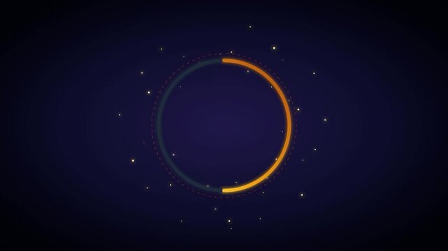 Cinematic digital countdown timer with glowing circular progress bar