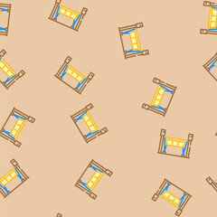 Obraz premium porch swing outdoor furniture vector seamless pattern porch swing outdoor furniture sign illustration