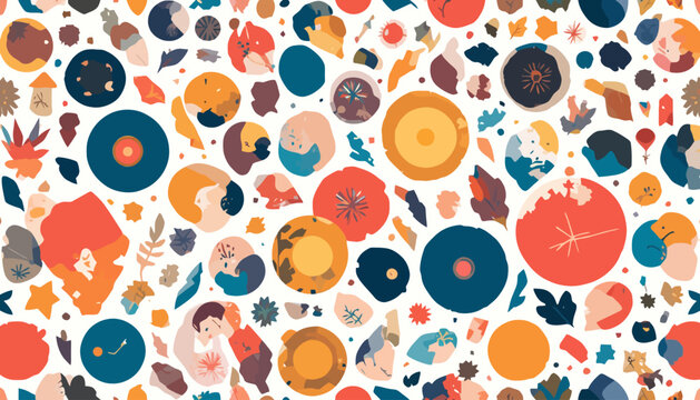 vector seamless pattern with easter eggs