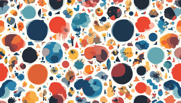vector seamless pattern with easter eggs