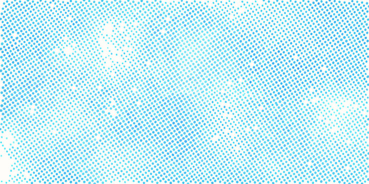 Cyan Halftone Pattern With White Background Dot Matrix Texture