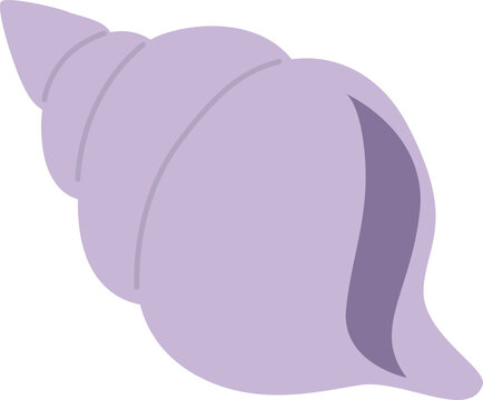 Purple Seashell Illustration for Underwater Ocean Scene