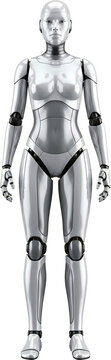 Full body view of a female humanoid robot
