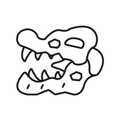 dinosaur skeleton icons minimalist flat style design, dinosaur skeleton Vector illustration on white background © nok