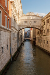 Obraz premium Romantic Venice canals streets and historic houses