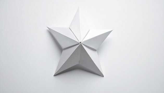 Geometric origami white star