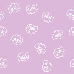 Obraz premium idea for production line seamless pattern idea for production thin line illustration