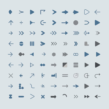 Isolated fleche, Bullet List for PowerPoint Presentation, Bullet point collection, arrows set vector illustration. Bullet points arrow collection. Vector illustration. Bullet point collection for pres