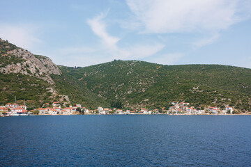 Fototapeta premium The beautiful little seaside village Agia Kyriaki, south Pelion, central Greece
