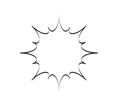 マーカーで描いたようなシンプルなギザギザの吹き出し