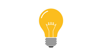 Yellow light bulb illustration idea concept creative thought isolated © adit