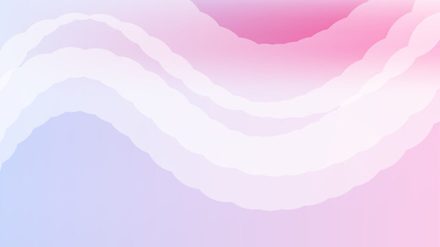 Abstract soft Pink and purple gradient background with wavy textured layers