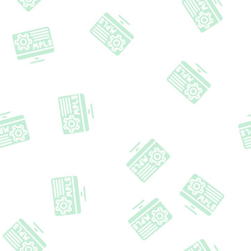mpls protocol glyph vector seamless pattern. mpls protocol signthin illustration