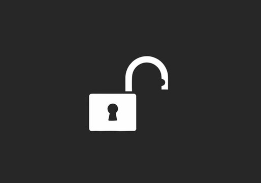 Open Padlock with Keyhole Visible.