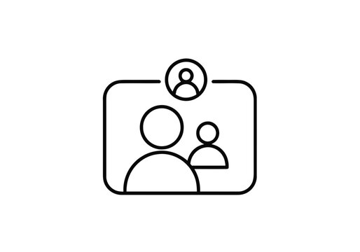People icons in a rectangle.