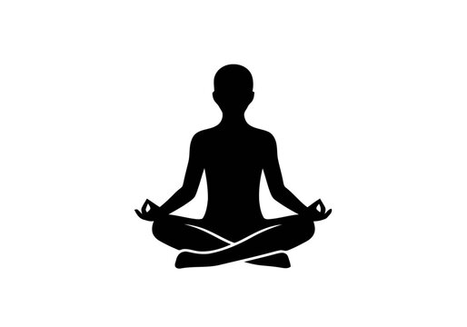 Person meditating in lotus position 1.