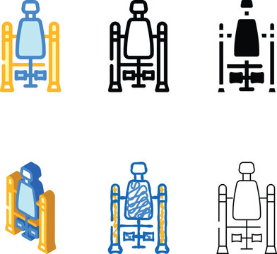 inversion table color icon vector. inversion table sign. isolated symbol pack illustration