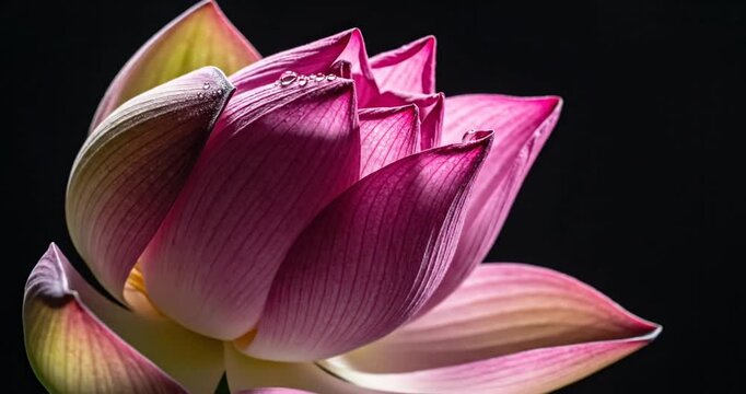 Lotus Flower Blooming Stages Closeup.
