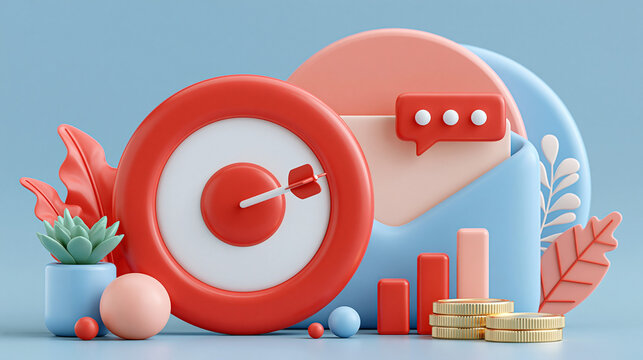 Professional email marketing setup with primary colors, enhancing customer engagement