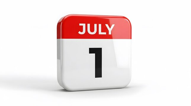 July 1 Canada Day Calendar Date Concept