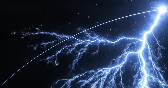 Electricity discharge in the dark.