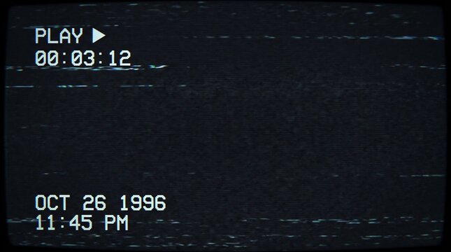 昔のビデオ再生画面と日付