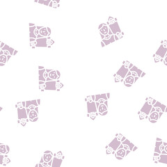 Obraz premium skateboarding female sport glyph vector seamless pattern. skateboarding female sport thin illustration