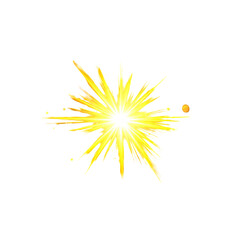 Fototapeta premium Golden explosion radiating outward