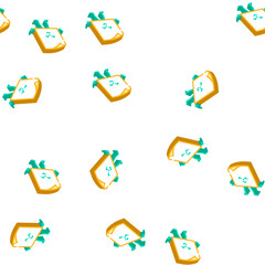 Fototapeta premium note sticker school character isometric seamless pattern. note sticker school character sign illustration
