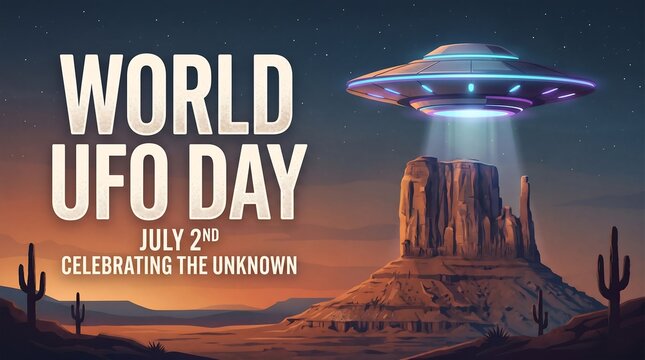 World UFO Day Celebrating Unknown Aerial Phenomena.