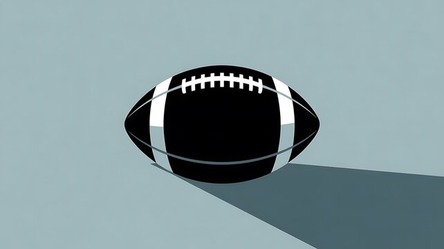 American football, black, white laces, sport equipment, athletic, game