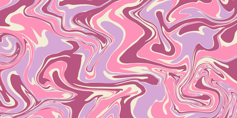 Fototapeta premium Abstract Simple Wavy Geometric Y2k Texture Vector Design. Cool Trendy Groovy Curvy Pattern. Psychedelic Trippy Liquid Colorful Backdrop.