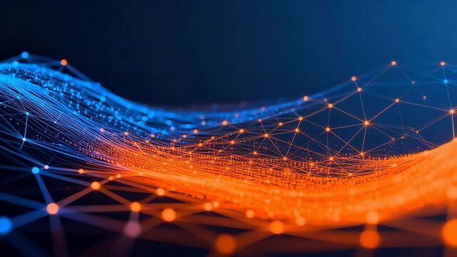 Abstract network wave pattern