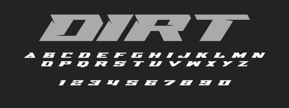 Dirt Lettering Font Vector Grunge Rough Typeface Design for Off Road Racing T Shirts Stickers Logos Extreme Sports Graphics Mud Trail Adventure and Outdoor Projects