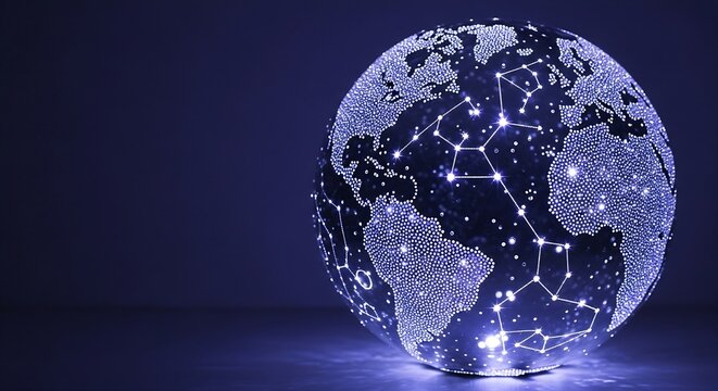 Celestial globe lamp diy diamond painting kit, shimmering silver and cosmic indigo, astrological constellations, twinkling ethereal lighting, cosmic wonder, dreams and stars, magical"