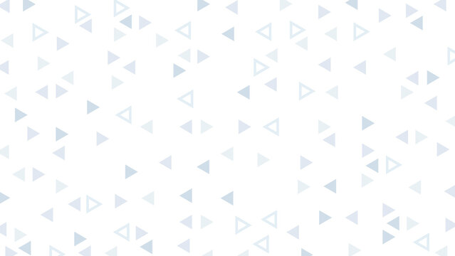 Minimalist abstract background featuring a scattered pattern of light blue solid and outlined triangles on white. 