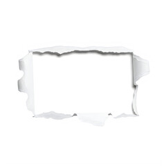 Fototapeta premium Hand holding blank rectangular frame for photo or art isolated on white background