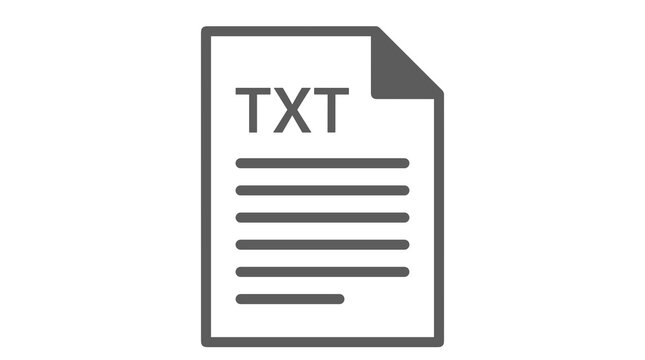 TXT document file type icon.