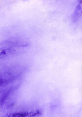 Fototapeta premium Hand Painted Abstract Misty Purple Watercolor Background with Soft Texture Gradient